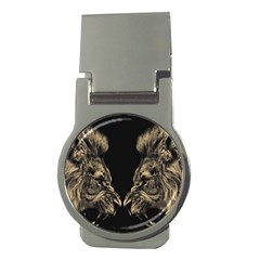 Animalsangry Male Lions Conflict Money Clips (round) 