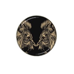 Animalsangry Male Lions Conflict Hat Clip Ball Marker by Jancukart