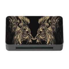 Animalsangry Male Lions Conflict Memory Card Reader With Cf