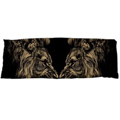 Animalsangry Male Lions Conflict Body Pillow Case Dakimakura (two Sides) by Jancukart