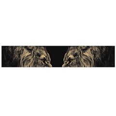 Animalsangry Male Lions Conflict Large Flano Scarf 