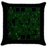 Board conductors circuits Throw Pillow Case (Black) Front