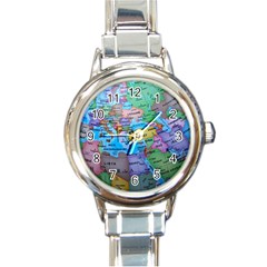 Globe World Map Maps Europe Round Italian Charm Watch by Jancukart