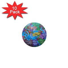 Globe World Map Maps Europe 1  Mini Buttons (10 Pack)  by Jancukart