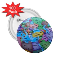 Globe World Map Maps Europe 2 25  Buttons (100 Pack)  by Jancukart