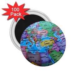 Globe World Map Maps Europe 2 25  Magnets (100 Pack) 