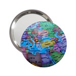 Globe world map maps europe 2.25  Handbag Mirrors Front