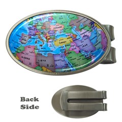 Globe World Map Maps Europe Money Clips (oval)  by Jancukart