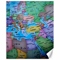 Globe World Map Maps Europe Canvas 16  X 20 