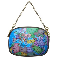 Globe World Map Maps Europe Chain Purse (two Sides)