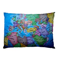 Globe World Map Maps Europe Pillow Case