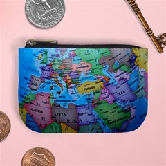 Globe World Map Maps Europe Mini Coin Purse