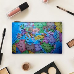 Globe World Map Maps Europe Cosmetic Bag (medium) by Jancukart