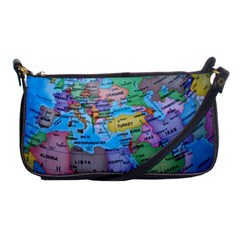 Globe World Map Maps Europe Shoulder Clutch Bag by Jancukart