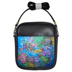 Globe world map maps europe Girls Sling Bag Front