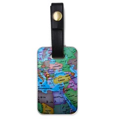 Globe World Map Maps Europe Luggage Tag (one Side) by Jancukart