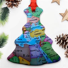 Globe World Map Maps Europe Christmas Tree Ornament (two Sides)