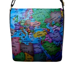 Globe World Map Maps Europe Flap Closure Messenger Bag (l) by Jancukart