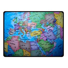 Globe World Map Maps Europe Double Sided Fleece Blanket (small)  by Jancukart