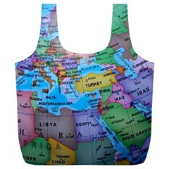 Globe World Map Maps Europe Full Print Recycle Bag (xl) by Jancukart