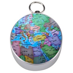 Globe World Map Maps Europe Silver Compasses by Jancukart