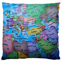 Globe World Map Maps Europe Standard Flano Cushion Case (one Side) by Jancukart