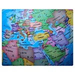 Globe world map maps europe Double Sided Flano Blanket (Medium)  60 x50  Blanket Front