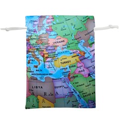 Globe World Map Maps Europe  Lightweight Drawstring Pouch (xl) by Jancukart