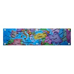 Globe World Map Maps Europe Banner And Sign 4  X 1  by Jancukart