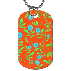 Background-texture-seamless-flowers Dog Tag (one Side)