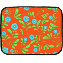 Background-texture-seamless-flowers Fleece Blanket (mini)