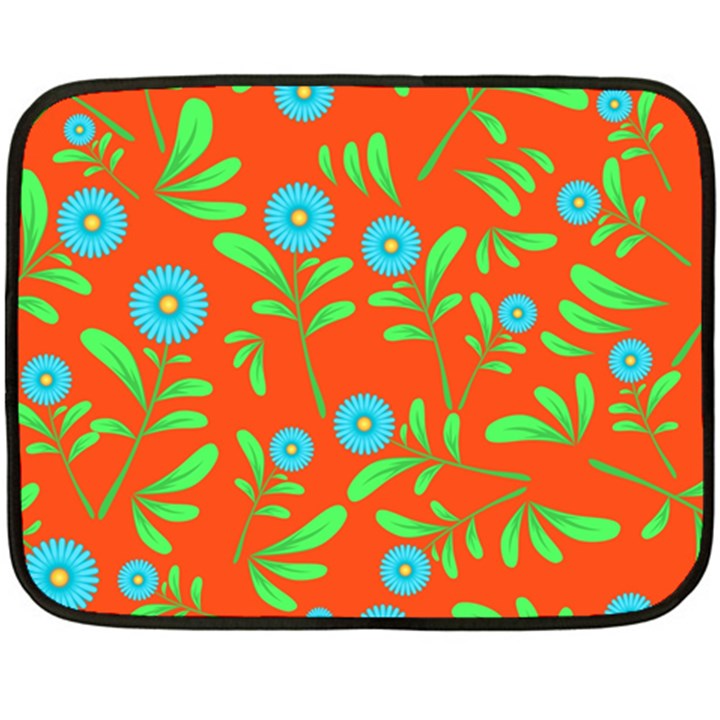 Background-texture-seamless-flowers Double Sided Fleece Blanket (Mini) 