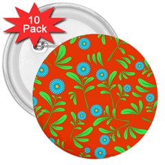 Background-texture-seamless-flowers 3  Buttons (10 Pack) 