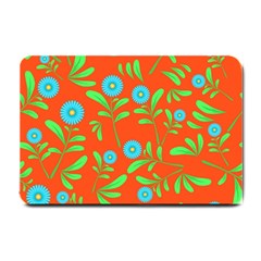 Background-texture-seamless-flowers Small Doormat 