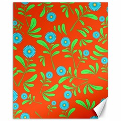 Background-texture-seamless-flowers Canvas 11  X 14 