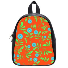 Background-texture-seamless-flowers School Bag (small)