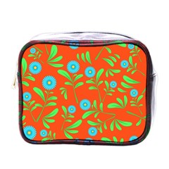 Background-texture-seamless-flowers Mini Toiletries Bag (one Side)