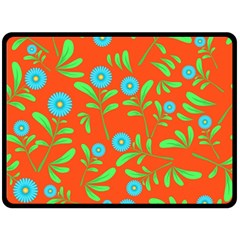 Background-texture-seamless-flowers Fleece Blanket (large) 