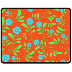 Background-texture-seamless-flowers Fleece Blanket (medium) 