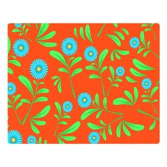 Background-texture-seamless-flowers Double Sided Flano Blanket (large) 