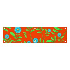 Background-texture-seamless-flowers Banner And Sign 4  X 1 