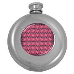 Background-pattern-structure Round Hip Flask (5 Oz)