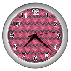 Background-pattern-structure Wall Clock (silver)