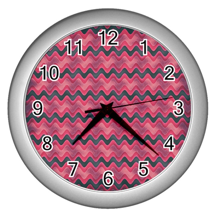 Background-pattern-structure Wall Clock (Silver)