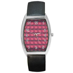 Background-pattern-structure Barrel Style Metal Watch