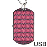 Background-pattern-structure Dog Tag USB Flash (Two Sides) Front