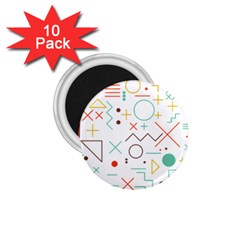 Mathematics Geometry Geometric Shape Euclidean Pattern 1 75  Magnets (10 Pack)  by Sapixe