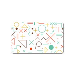 Mathematics Geometry Geometric Shape Euclidean Pattern Magnet (name Card) by Sapixe