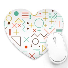 Mathematics Geometry Geometric Shape Euclidean Pattern Heart Mousepads by Sapixe