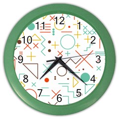 Mathematics Geometry Geometric Shape Euclidean Pattern Color Wall Clock by Sapixe